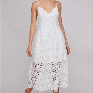 ASTR the label lace midi dress